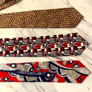 Red mens tie collection - 3 ties